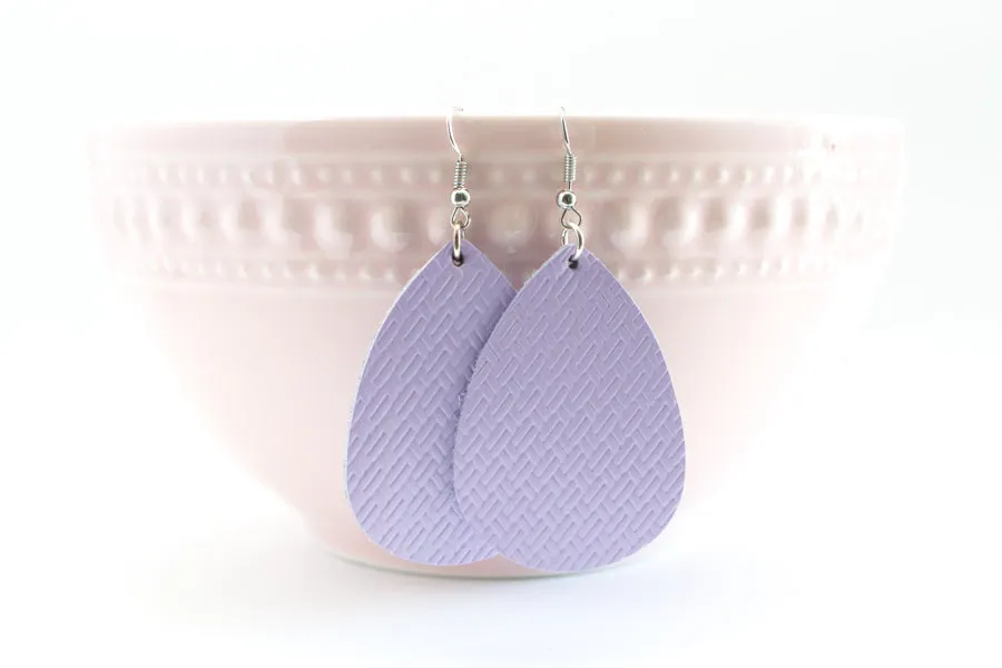 Leather Tear Drop Earrings | 26 Colors