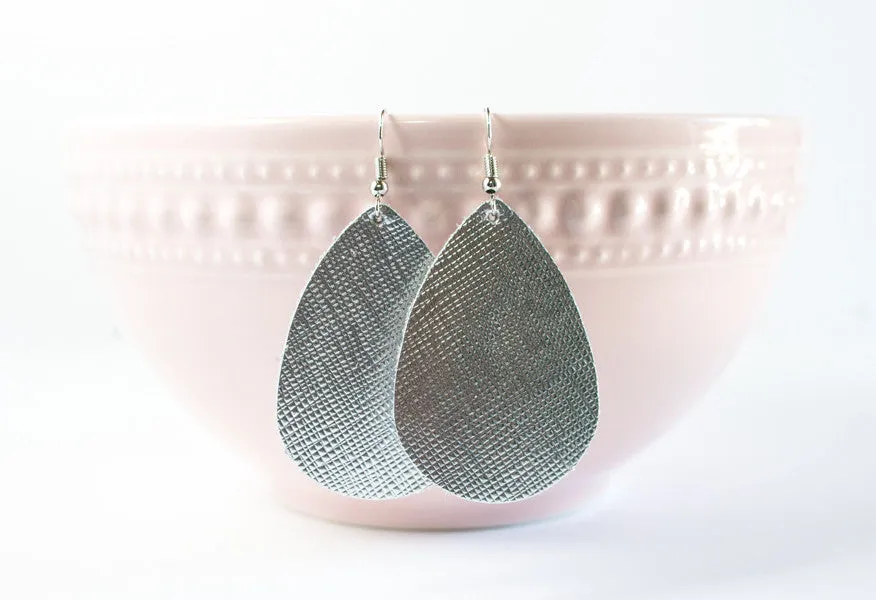 Leather Tear Drop Earrings | 26 Colors