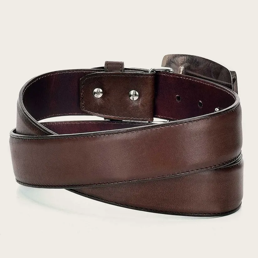 Men's Cuadra Leather Western Belt Brown