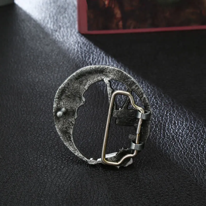 Men's DIY Novelty Moon Lady Buckle Leather Belt