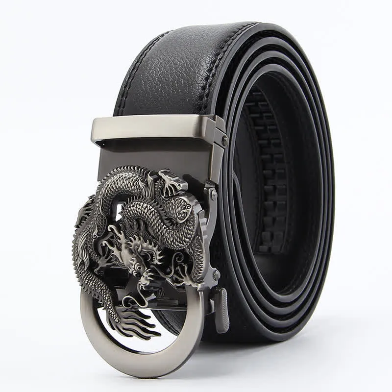 Men's Dragon Business Automatic Ratchet Leather Belt