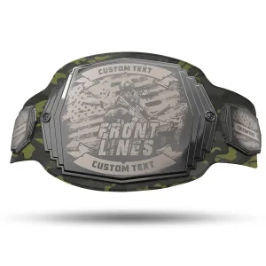 Military Engraved Championship Belt - Gunmetal Gray