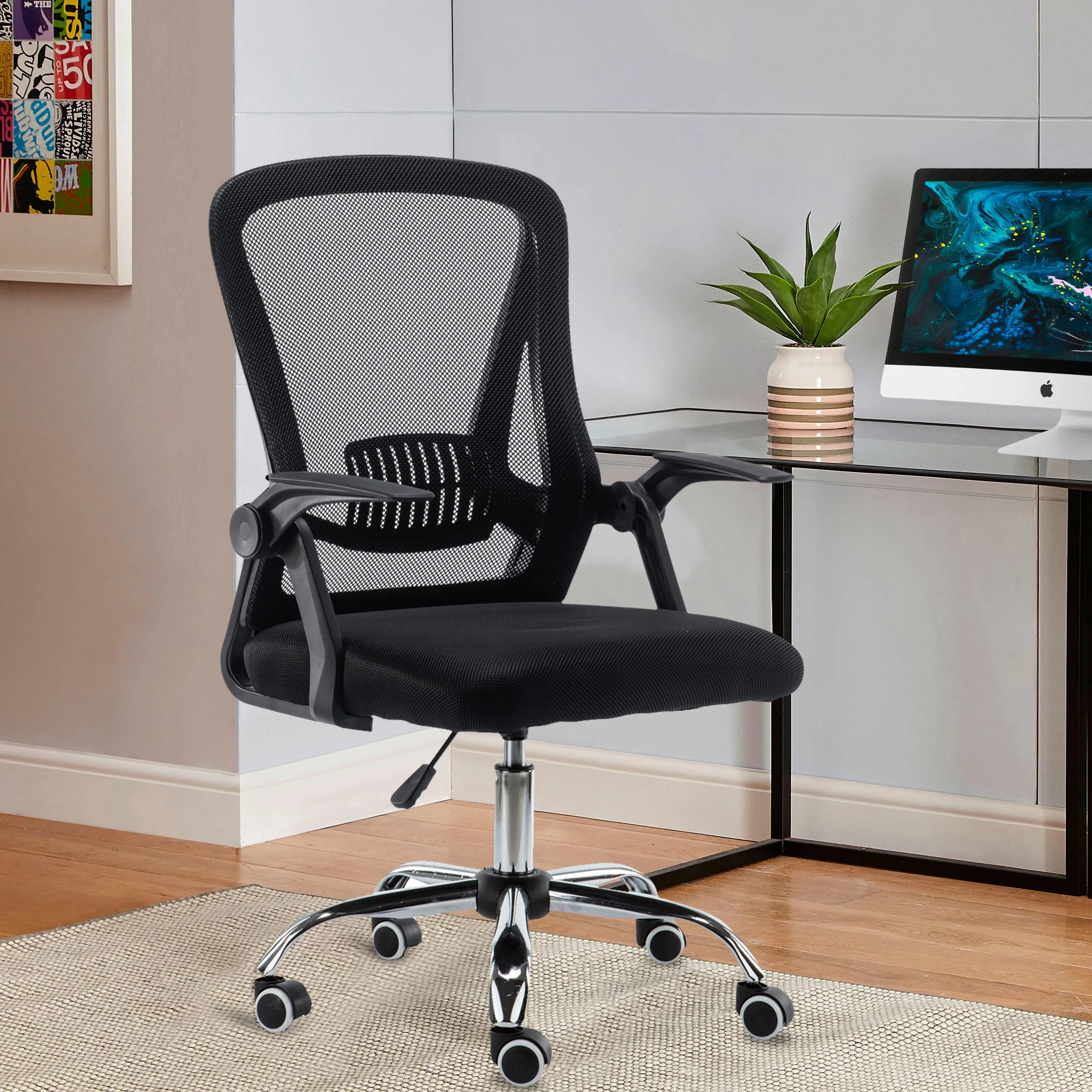 Neo Black Ergonomic Office Swivel Mesh Chair