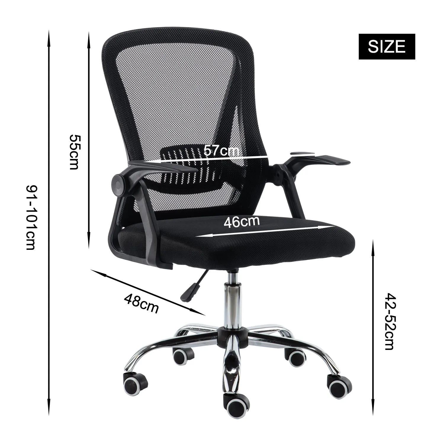 Neo Black Ergonomic Office Swivel Mesh Chair