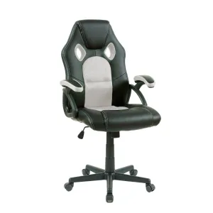 Neo White/Black Leather Mesh Office Chair