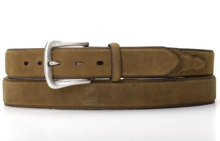 Nocona Distressed Brown Basic Leather Belt