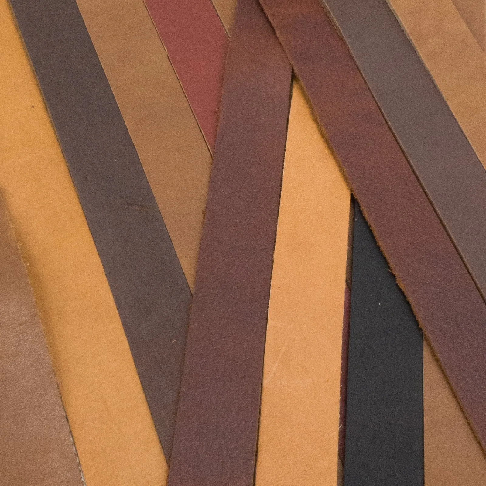 Oil Tanned Strap Seconds Miscellaneous Bundle, 4-10 oz, Pre-cut Belt Blanks