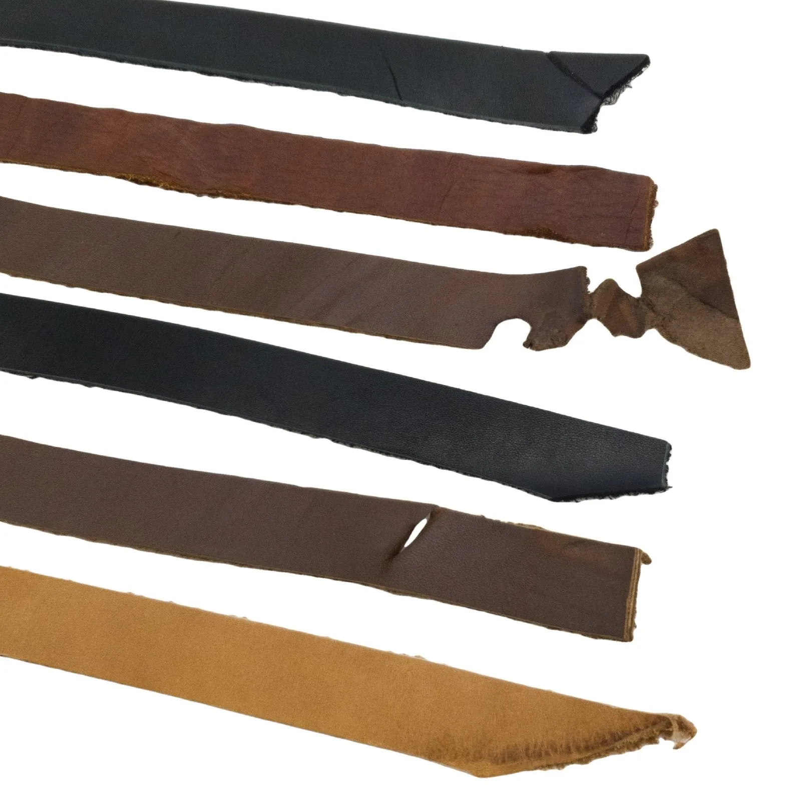 Oil Tanned Strap Seconds Miscellaneous Bundle, 4-10 oz, Pre-cut Belt Blanks