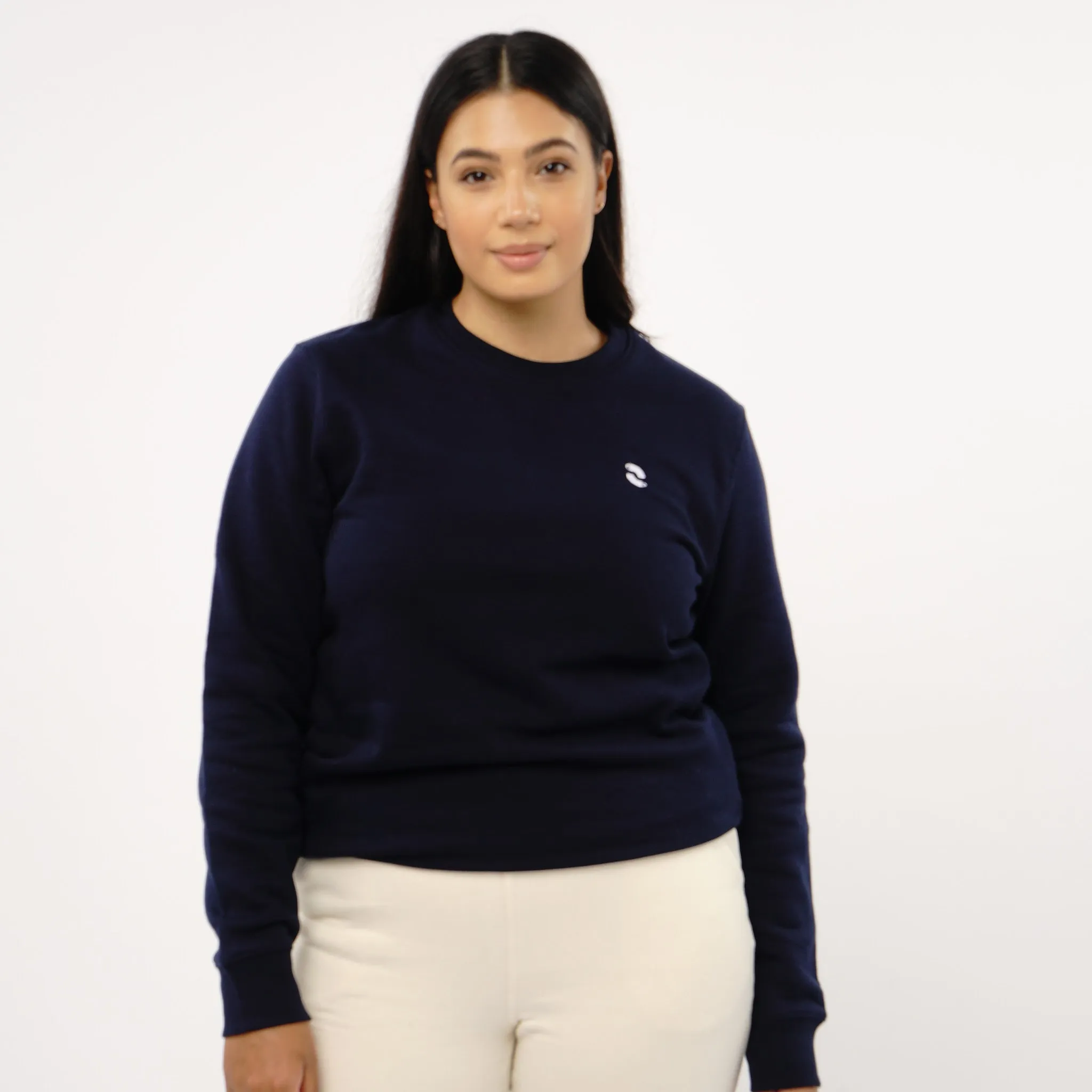 Omnitau Women's Prime Organic Cotton Crew Neck Sweatshirt - Navy