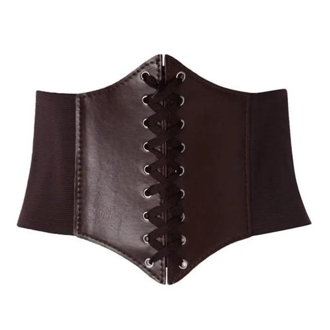 Plastic Waist Strap Rivet Women's Ultra-wide Fashion Court Girdle Ladies Wide Belt