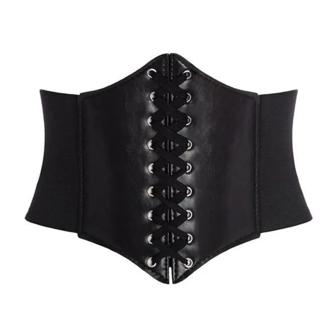 Plastic Waist Strap Rivet Women's Ultra-wide Fashion Court Girdle Ladies Wide Belt