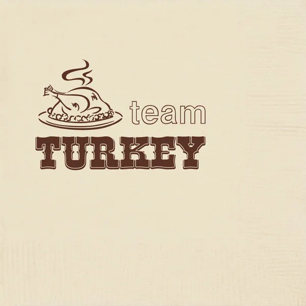 Pre-Printed Beverage Napkins<br> team TURKEY