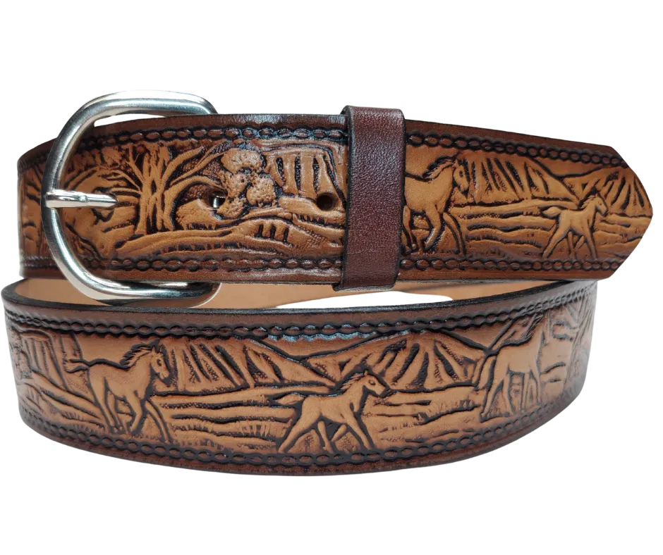 "Stallion" Leather Belt "Quick Ship"