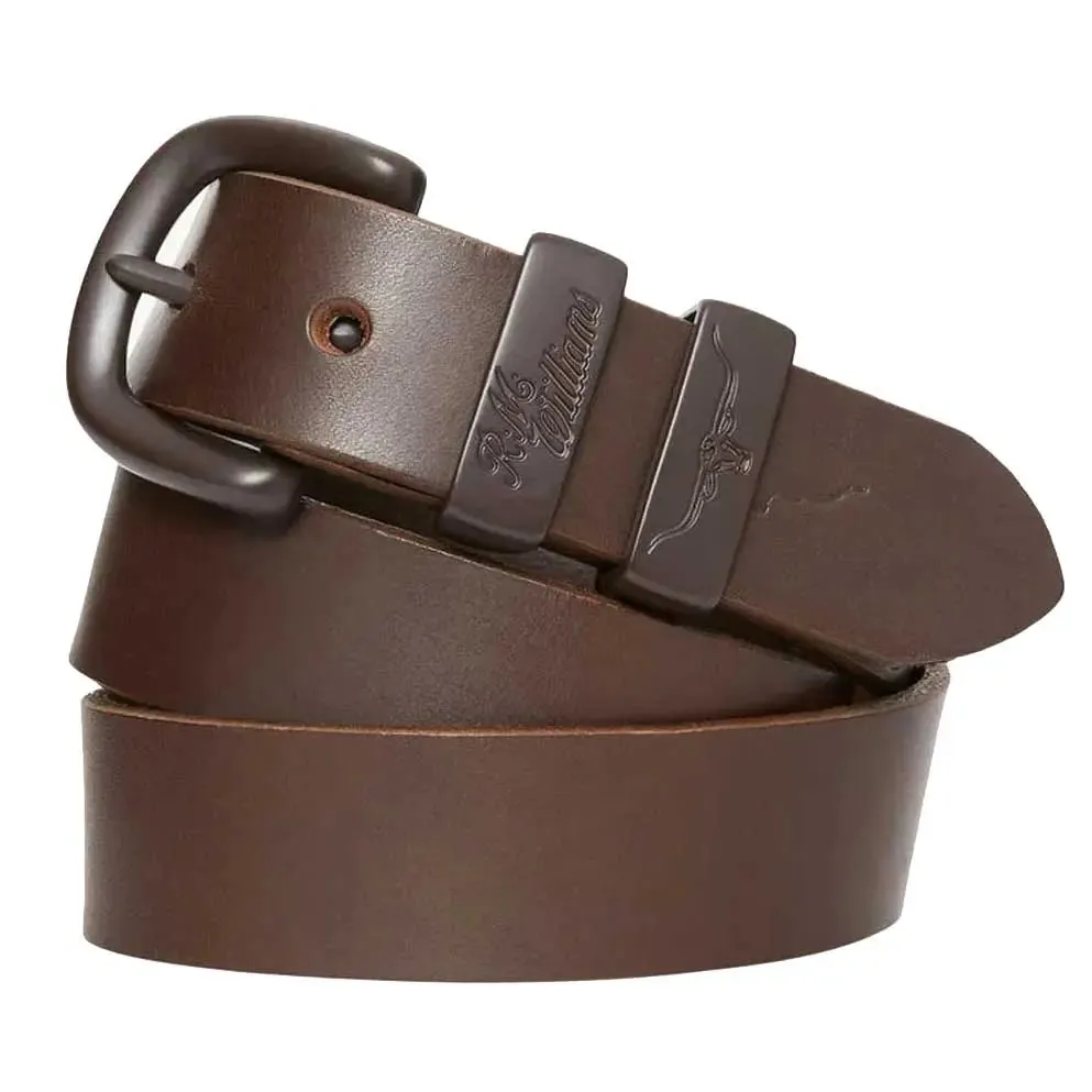 RM WILLIAMS Drover 1.5" Belt - Mens - Chocolate