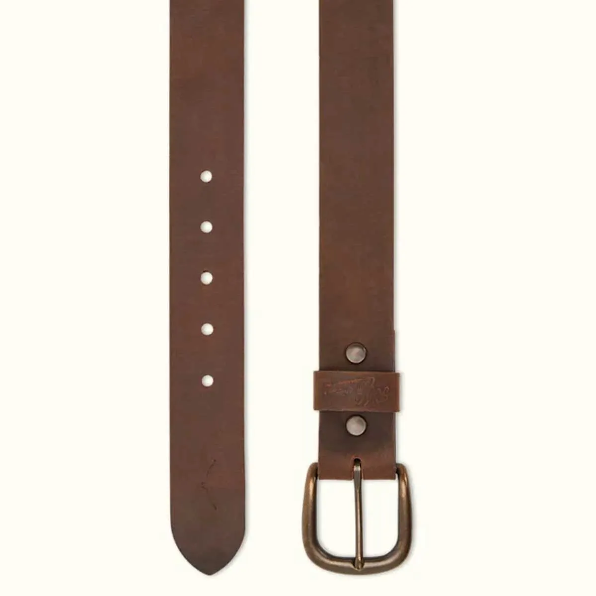 RM WILLIAMS Goodwood Double Butt Leather 1.5" Belt - Mens - Bark