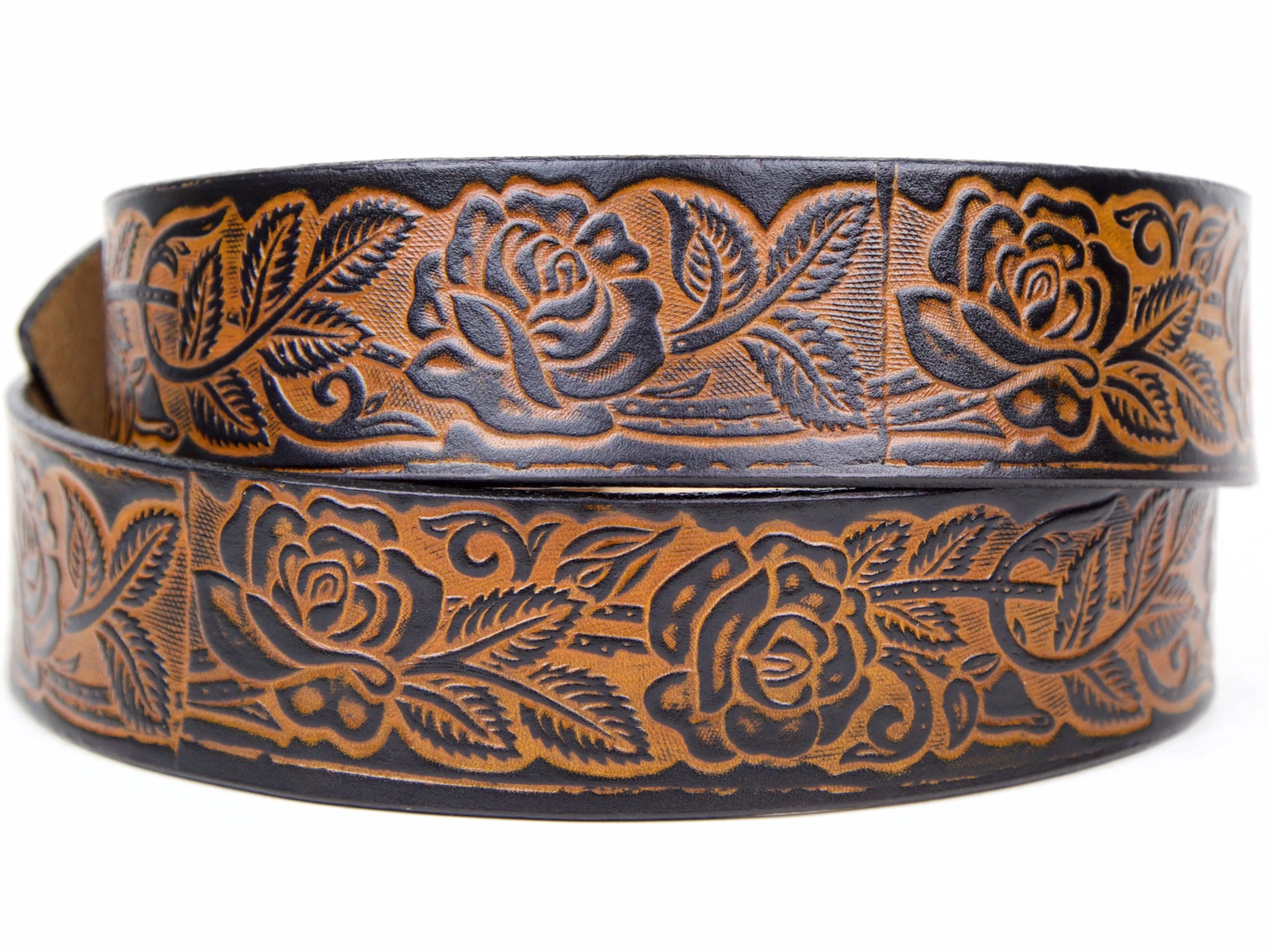 Rose Garden Wide Leather Belt