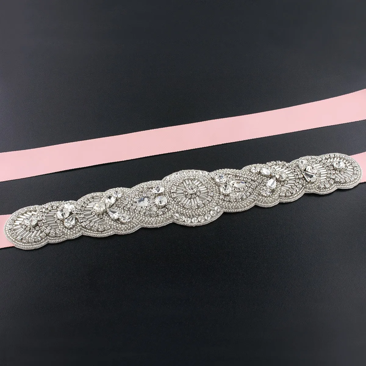 Scalloped Art Deco Bridal Sash