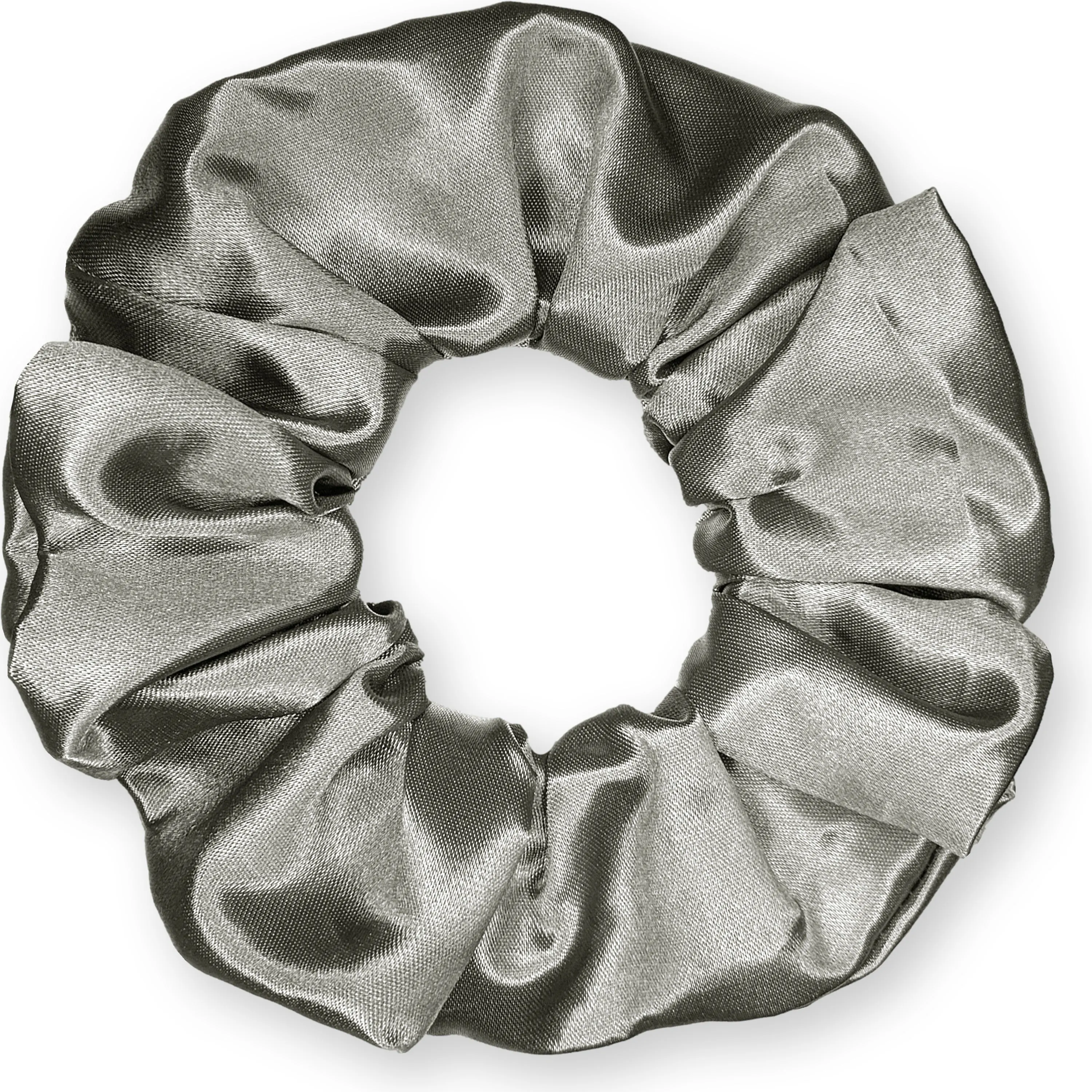 Scrunchies Premium Bridal Satin Available in 3 Sizes Made in the USA Gray