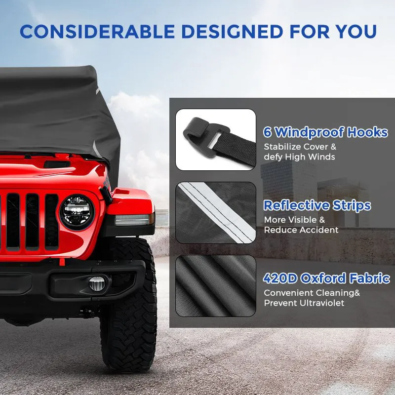 Suparee Jeep Gladiator Cab Cover with 52" Light Bar for 2020-Later JT