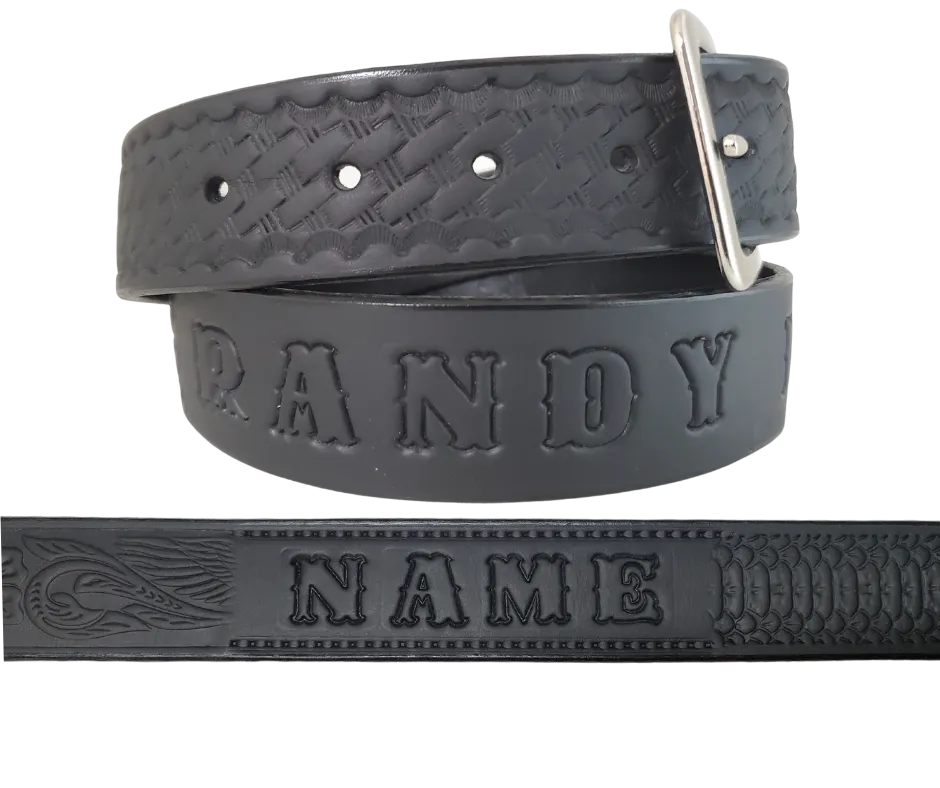 The "Wild One" Black Leather Belt