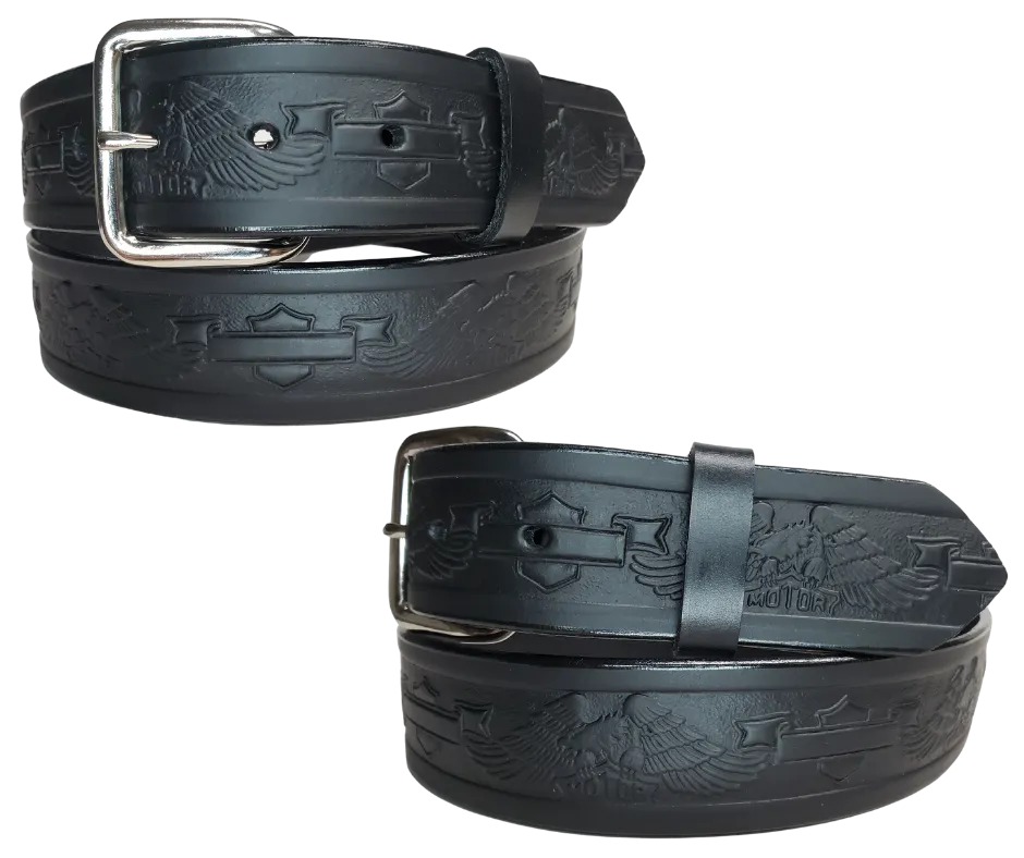 The "Wild One" Black Leather Belt