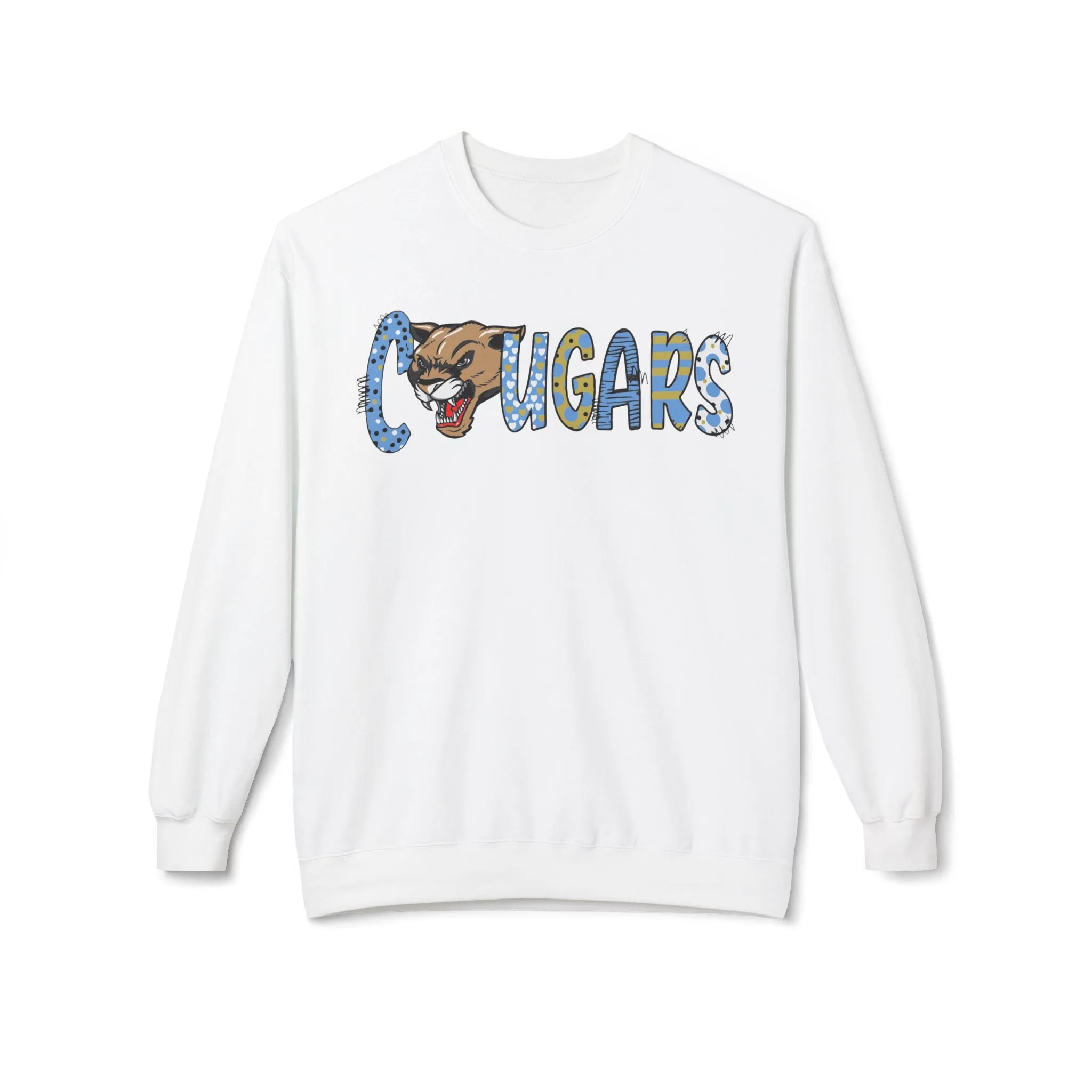 Unisex Midweight Softstyle Fleece Crewneck Sweatshirt - Cougars 2