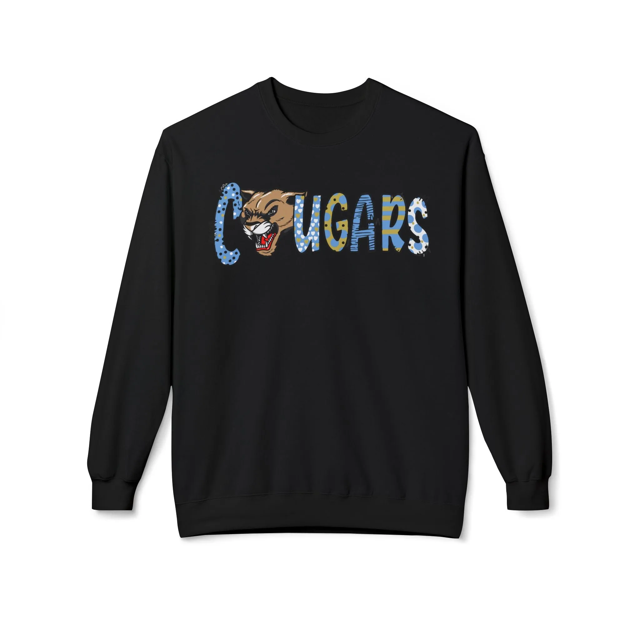 Unisex Midweight Softstyle Fleece Crewneck Sweatshirt - Cougars 2