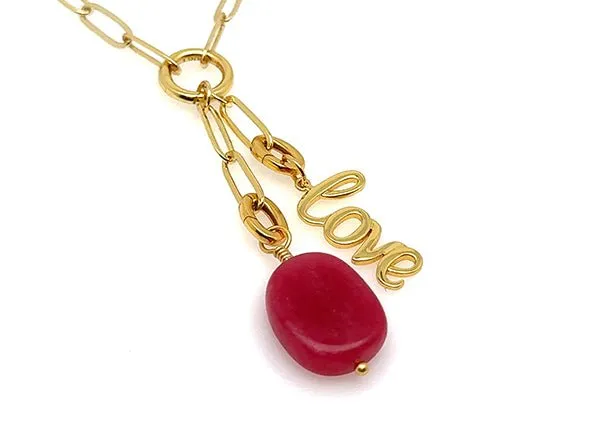 Vintage | Red Crystal Pendant