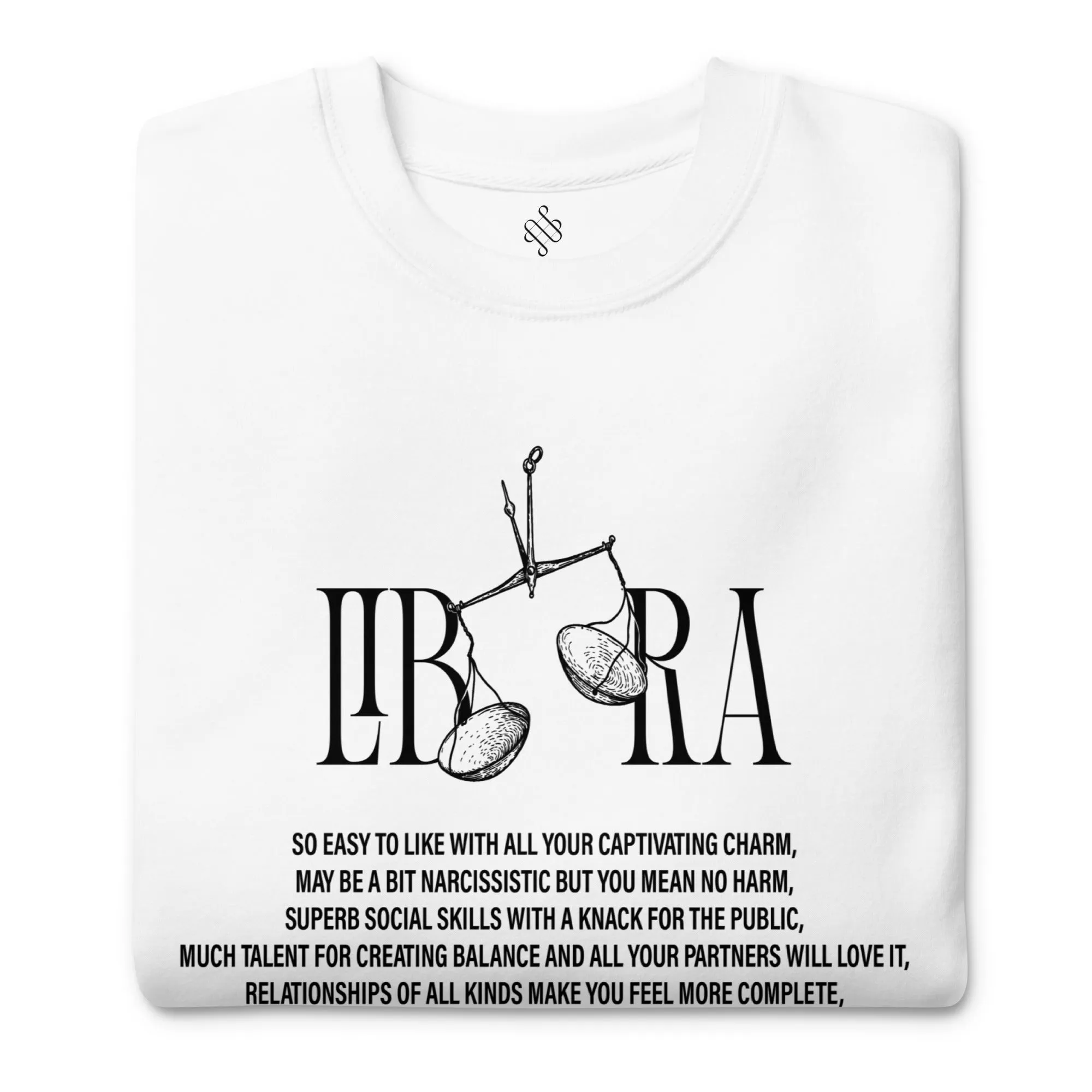 White Libra Unisex Zodiac Sweatshirt