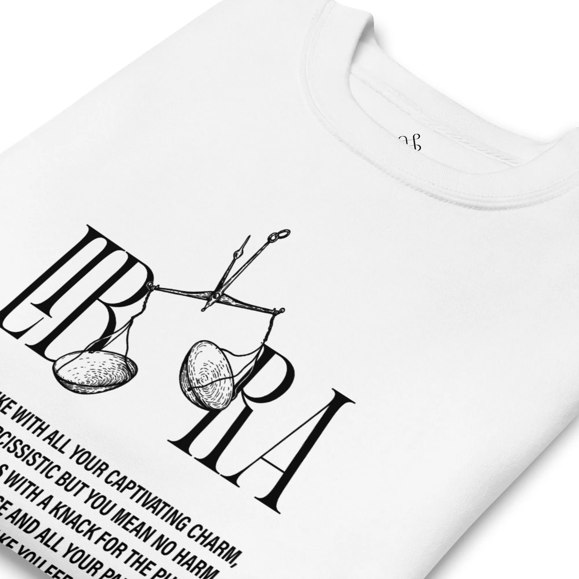 White Libra Unisex Zodiac Sweatshirt