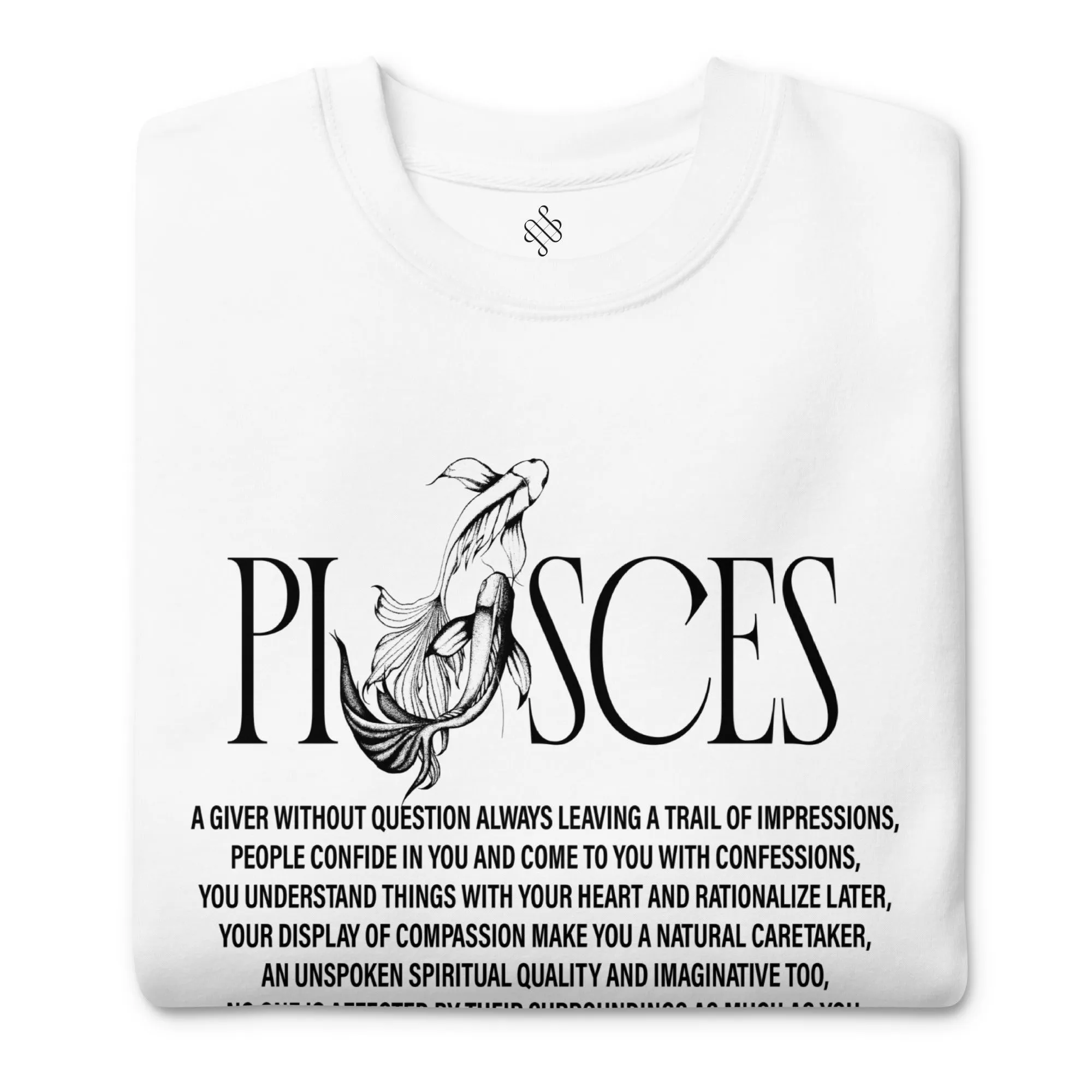 White Pisces Unisex Zodiac Sweatshirt