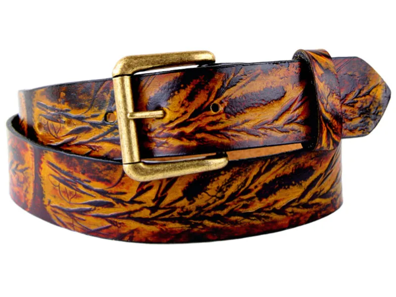 Wild Grass Leather Belt