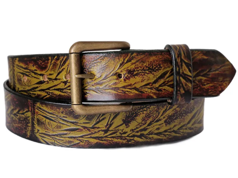 Wild Grass Leather Belt