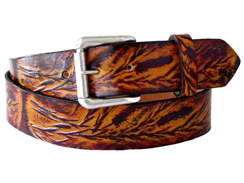 Wild Grass Leather Belt