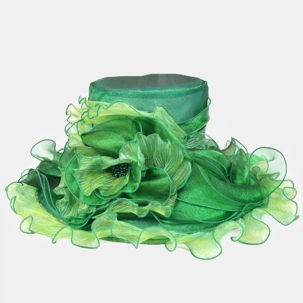 Women Organza Church Derby Hats S611