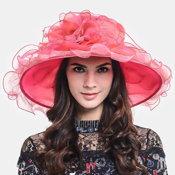 Women Organza Church Derby Hats S611