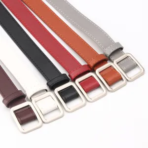 Women's Simple Needle-Free Punch-Free Student Belt Casual All-Match Decorative Belt