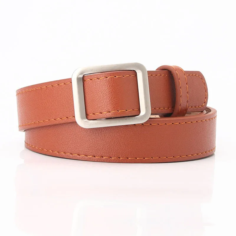 Women's Simple Needle-Free Punch-Free Student Belt Casual All-Match Decorative Belt