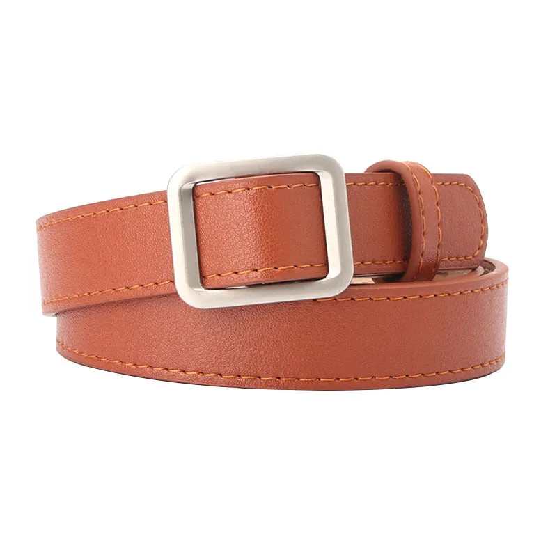 Women's Simple Needle-Free Punch-Free Student Belt Casual All-Match Decorative Belt