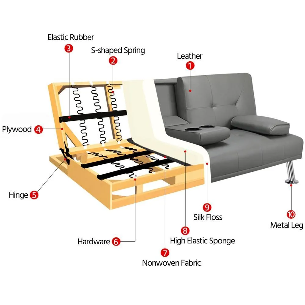 Yaheetech Convertible Sofa Bed Adjustable Couch